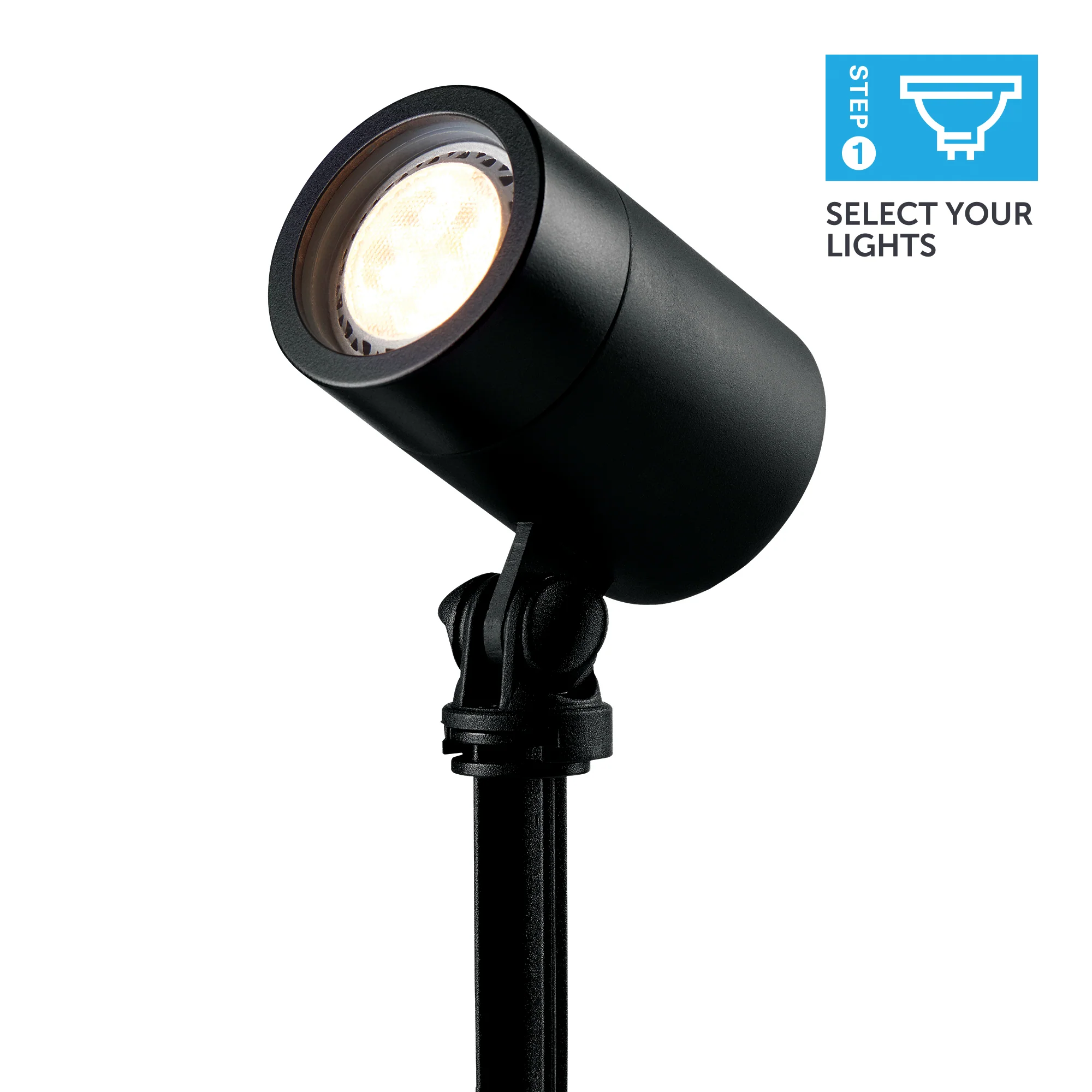 ellumière™ BLACK SPOTLIGHT - SMALL | 2W LED 0.5M CABLE SPIKE & BASE - Image 8