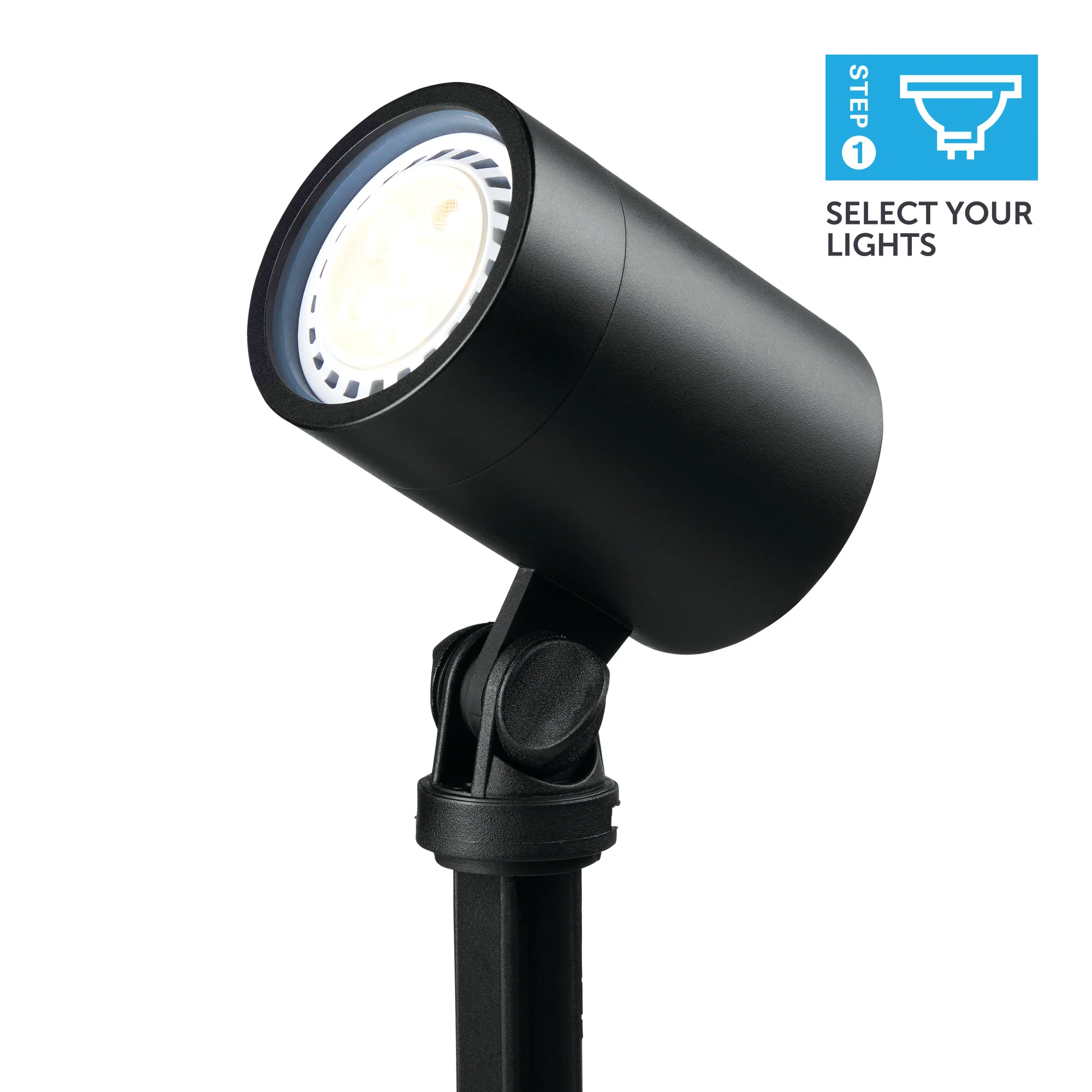 ellumière™ BLACK SPOTLIGHT - LARGE | 3W LED 0.5M CABLE SPIKE & BASE - Image 7