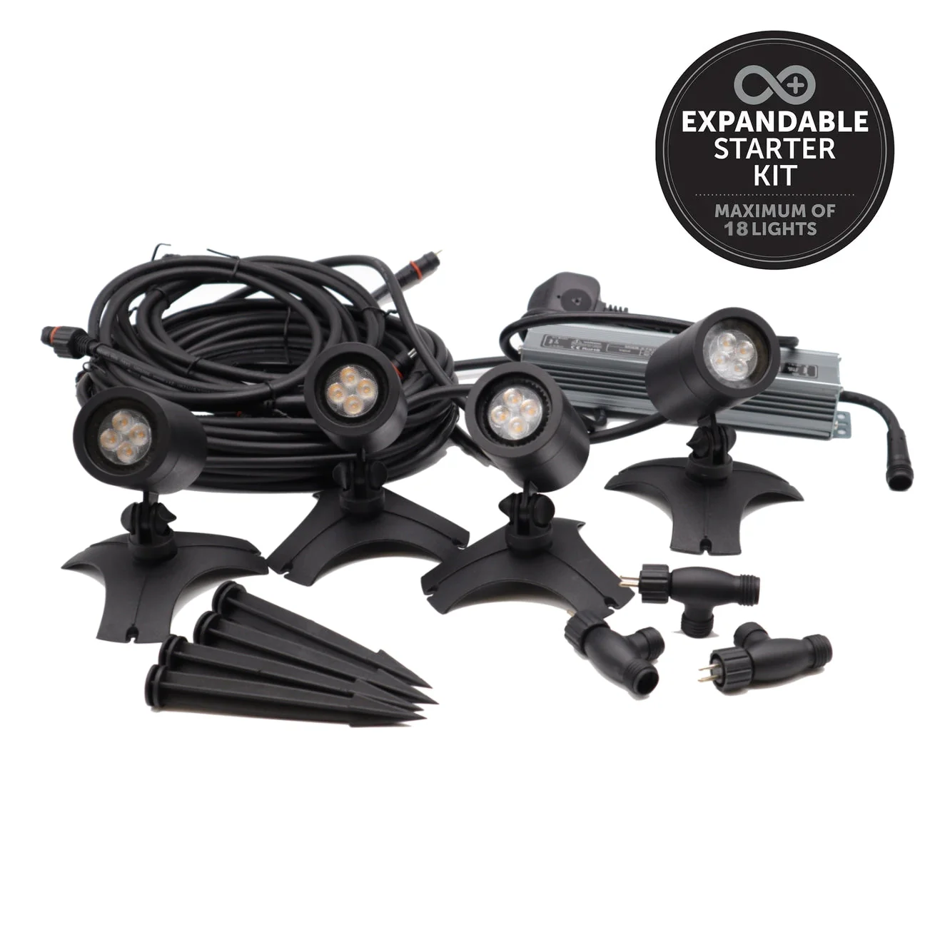 ellumière™ SMALL SPOTLIGHT STARTER KIT | 4 X 2W SPOTS, 100W TRANSFORMER