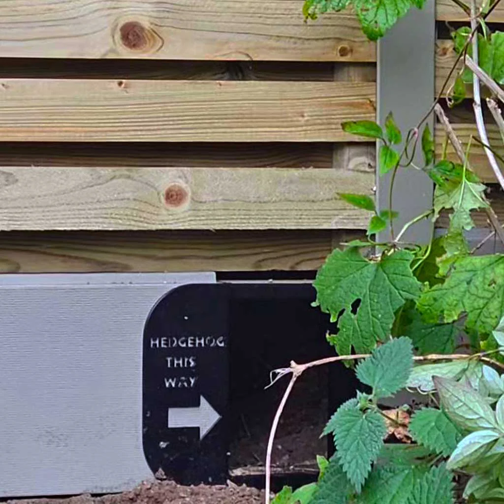 DuraPost® HEDGEHOG HOLE FOR GRAVEL BOARD | 150MM BLACK - Image 3